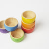 6 wooden rainbow bowls from Grapat - Conscious Craft 